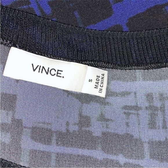 Vince Blue Sleeveless Silk Mini Dress | Size S - Picture 8 of 10